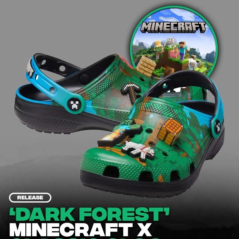 dép crocs Minecraft classic clog sandal đi biển Đi Biển Chống Trơn Trượt Có Đèn LED Quyến Rũ KÍCH TH