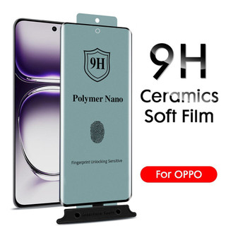  Kính Cường Lực Gốm Dẻo 3D Oppo Siêu Mỏng trong suốt Cho Reno 12 11 10 8T 6 5 4 3 Pro Plus 5G Bảo Vệ Màn Hình Full Màn chống nhìn trộm 