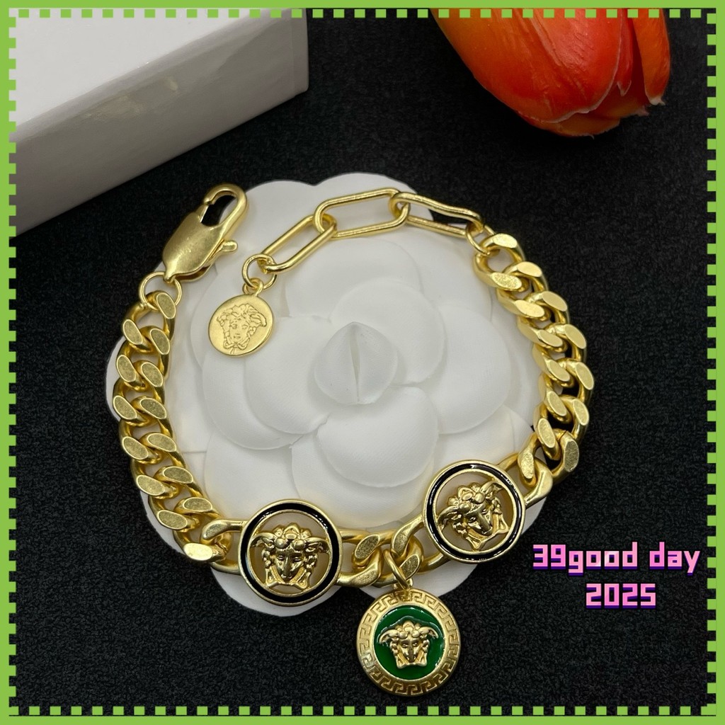 [V-home-ersace] 3 vòng tay cổ điển Medusa dành cho nam và nữ / 55171