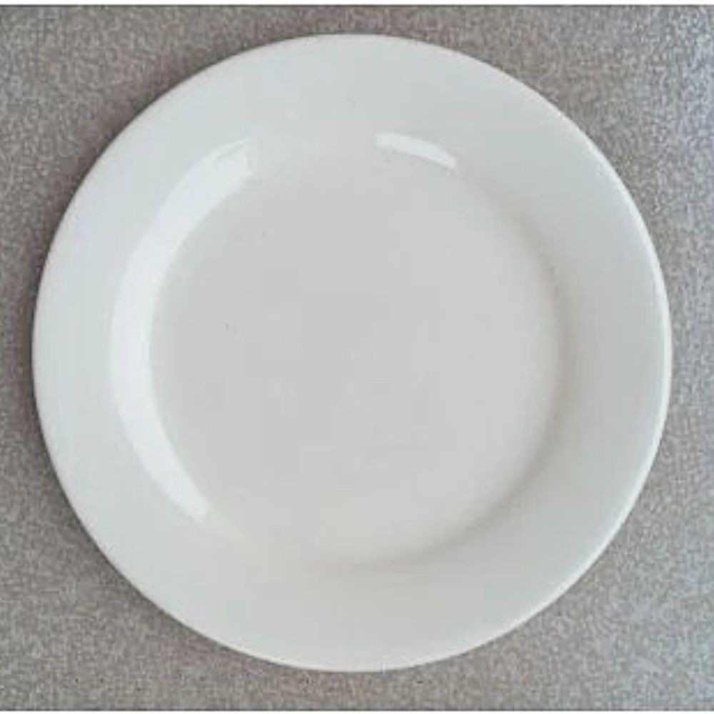 Đĩa Tròn Cạn Trắng Trơn - Sứ đầy đủ kích thước, Dĩa Sứ Cạn Trắng
