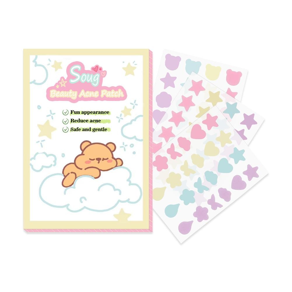 Soug Màu Sắc Dễ Thương Hydrocolloid Acne Patch Bear Star Acne Patch