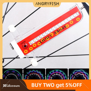 Angryfish Leds Xe Đạp Nói Đèn Họa Tiết Nhiều Màu Sắc Bánh Xe Đạp Đèn Xe Đạp Tín Hiệu Cảnh Báo Đèn Pin