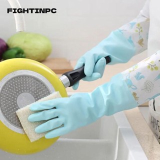 Găng Tay Rửa Chén FIGHTINPC, Găng Tay Chống Thấm Nước Dày Miệng Co Giãn, Găng Tay Cao Su Tay Mở Rộng Chống Trơn Trượt Một Lớp Hộ Gia Đình