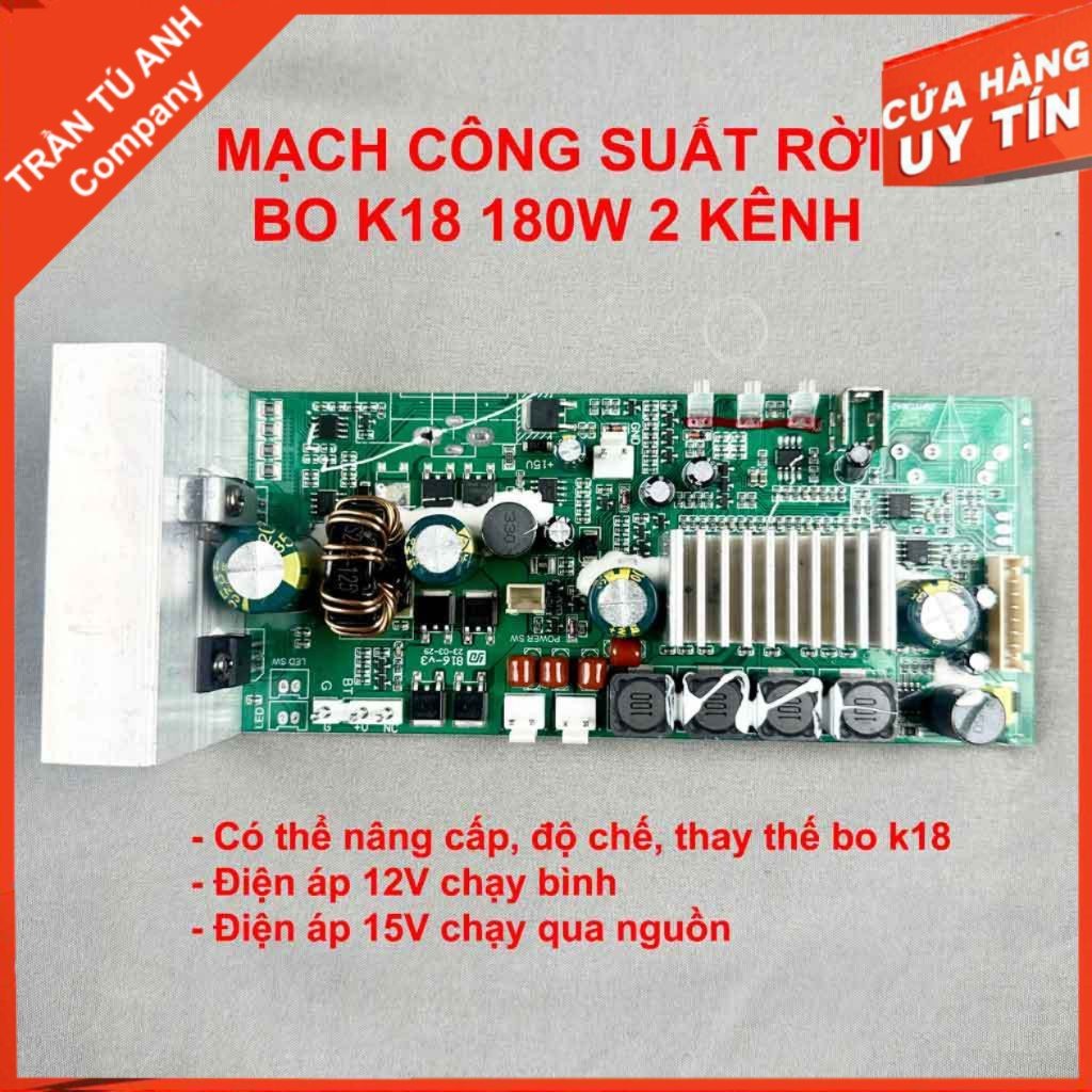 Mạch công suất rời k18, mạch công suất âm thanh 180w, linh kiện mạch công suất thay thế bo k18
