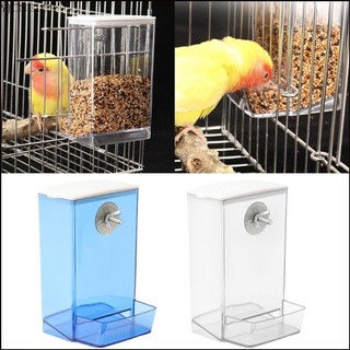 Yjcnelcr Pet Bird Antisplash Hộp đựng thức ăn tự động cho chim ăn vít chống bụi