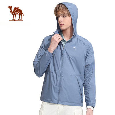 Áo khoác thể thao CAMEL CROWN  chống tia cực tím thiết kế mỏng thoáng khí năng động thời trang cho nam