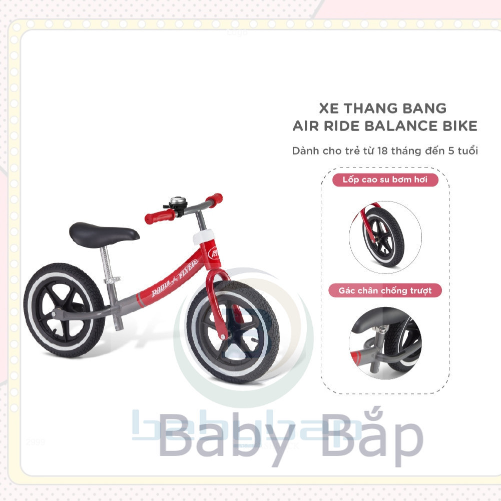 Xe thăng bằng trẻ em Radio Flyer Air Ride Balance Bike Shop BabyBap