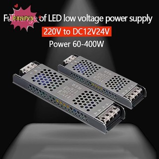 Pnpia Lighg Transformer 12V / 24V Bộ chuyển đổi nguồn siêu mỏng Bộ điều khiển đèn LED 60W 100W 200W Boutique