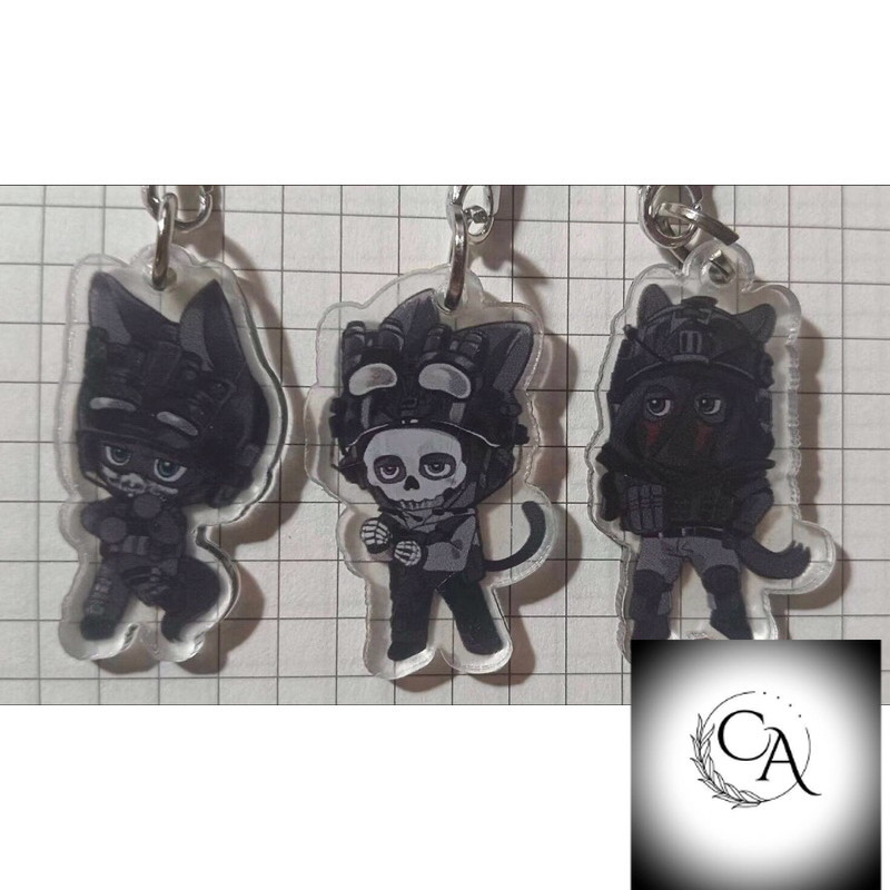 Móc khoá điện thoại và pin cài Ghost, Keegan, konig [ Call Of Duty ]