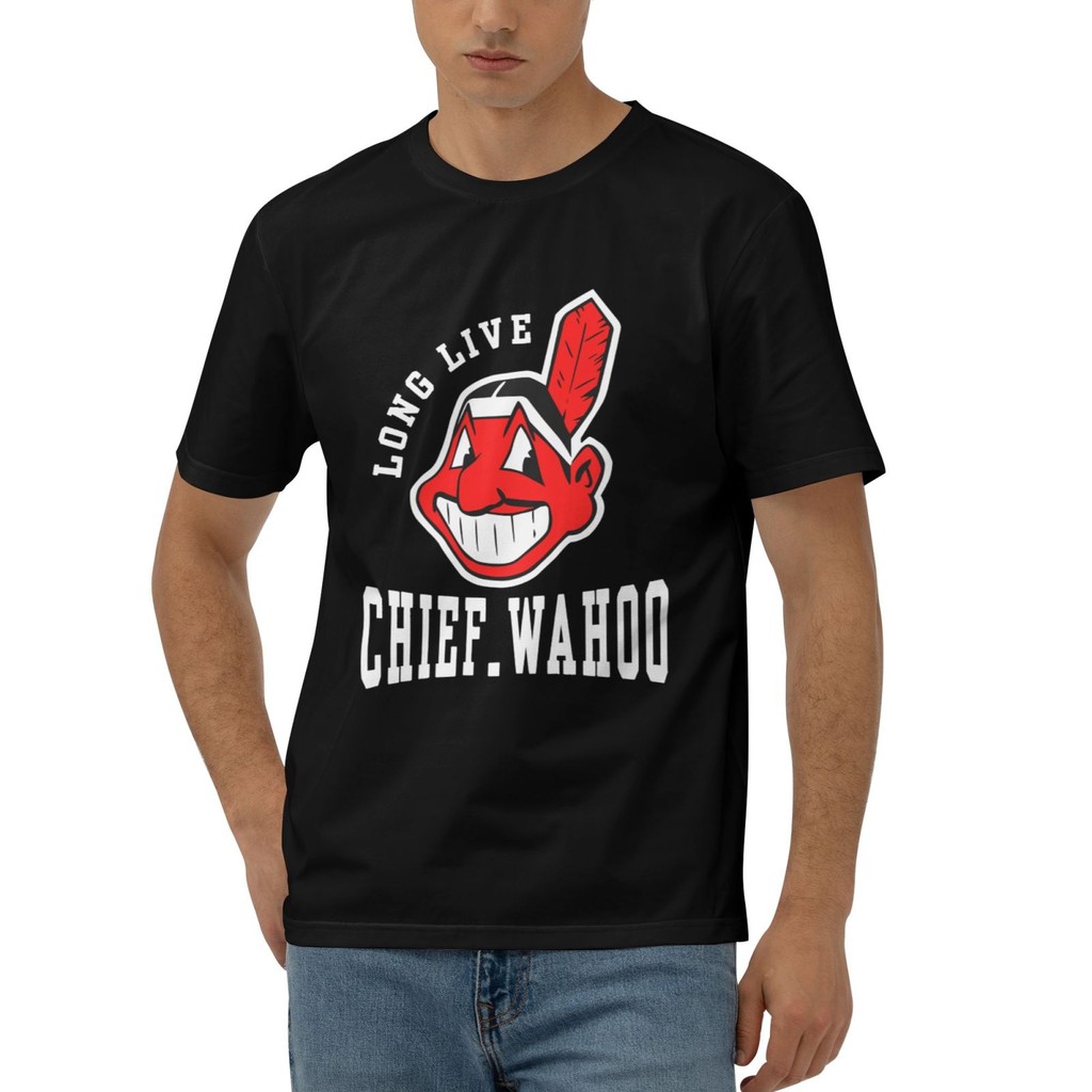Áo thun Cotton Wahoo dài sống của người da đỏ Cleveland