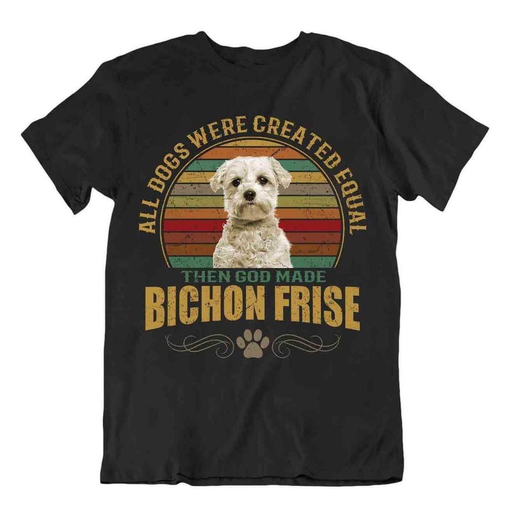 Áo thun nam Bichon Frise Dog Cool Present Pet Lovers Vintage Cute Fun Tee