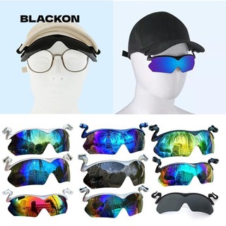 Blackon Kẹp Mũ Kính Mát Thể Thao, Kẹp Trên Mũ Kính Mát Phân Cực Có Thể Điều Chỉnh, Nắp Lật Thời Trang Chống Tia UV Câu Cá Đi Xe Đạp Kính Mắt Mùa Hè