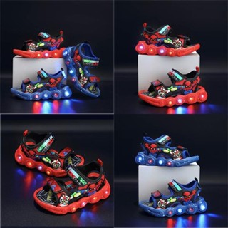 Giày Sandal Cho Bé Trai Siêu Nhân Có Đèn Led Siêu Nhẹ Mẫu Mới Từ 1 - 6 Tuổi (SS70)