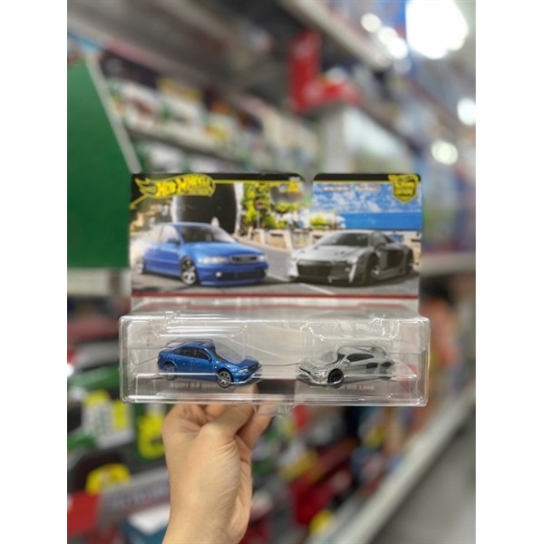 Xe mô hình JDY82 Hot Wheels Premium 2 Pack AUDI S4 quattro AND AUDI R8 LMS