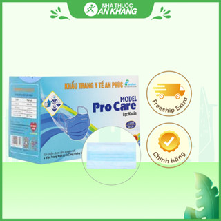  Khẩu trang y tế An Phúc 4 lớp màu xanh hộp 50 cái 