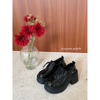 Giày Oxford nữ da bóng cao cấp đế dày cá tính phong cách vintage MR6 Taoladyshoes