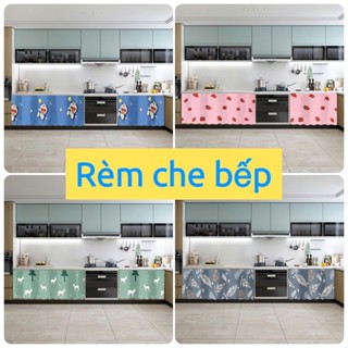   size lớn 3m  Rèm che bếp dán kệ bếp bồn rửa chén tủ bếp mini phòng trọ KÈM GAI DÁN tiện dụng 