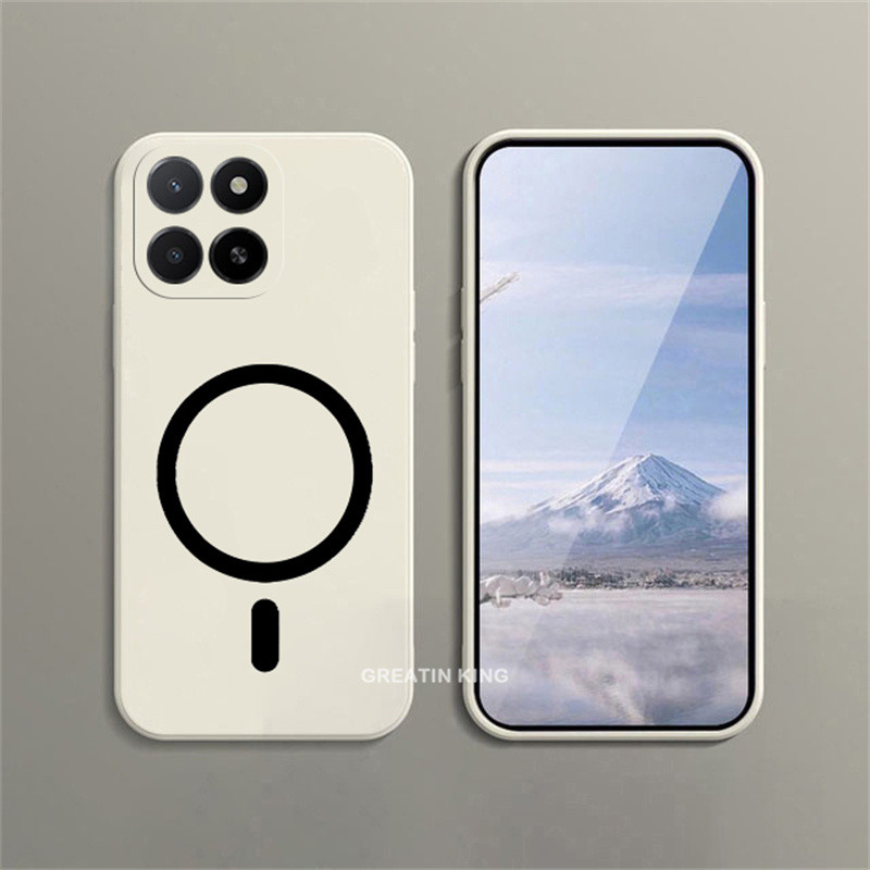 Dành Cho Honor X5b GFY-LX2 / X5b Plus GFY-LX2P Vỏ Điện Thoại Màu Kẹo Mờ Mềm TPU Có Vòng Tròn Từ Tính