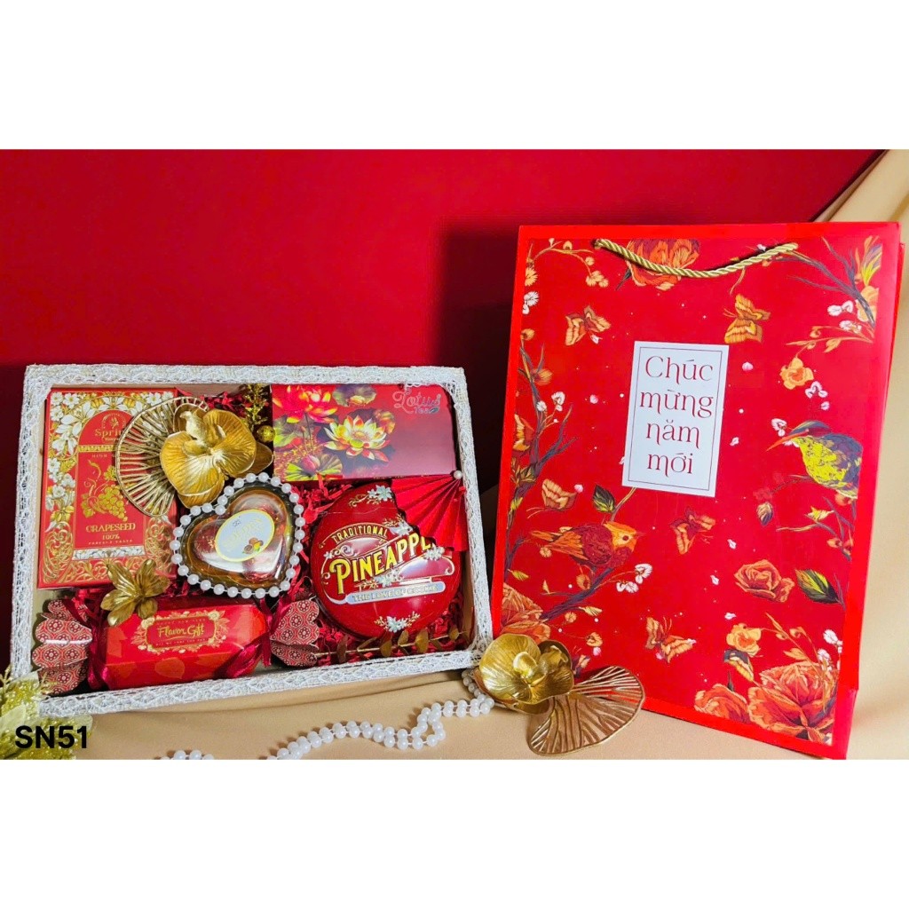 Set giỏ quà biếu tặng Lễ Tết Phúc Lộc Đầy Nhà SN51