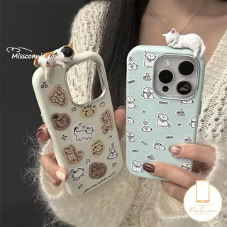 Dành Cho Vivo Y03 Y28 Y21 Y15s Y91C Y17s Y51 Y36 Y18 Y15 Y100 Y31 Y27 Y17 Y30 Y20 Y11 Y22 Y91 Y35 Y12i Y33s Y12 Y16 Y22s Y50 Y12s Y02 V30E Y16s V25 Y20i Ốp Lưng Mèo Con Búp Bê 3D Dễ Thương Đáng Yêu