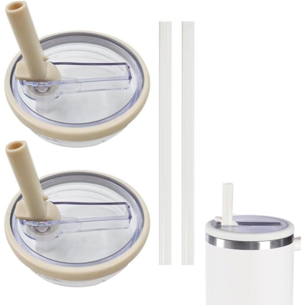 2 Gói 40oz Tumbler Nắp Rơm Lật Thay Thế Phù Hợp Cho Stanley Quencher, Nắp Tumbler Chống tràn, Nắp Tu
