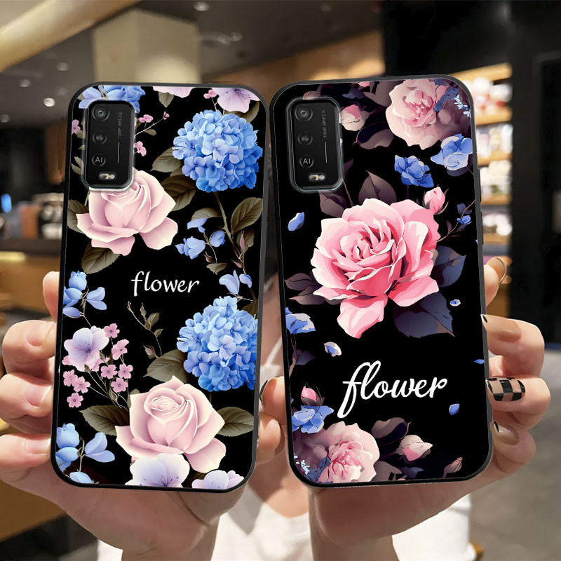 Dành Cho Wiko Power U20 / U30 / U10 Ốp Lưng Hoa Đá Cẩm Thạch Sang Trọng Vỏ Mèo Silicon Mềm Chống Sốc