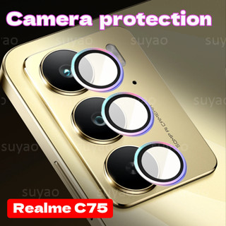 Dành Cho Realme C71 C75X 14 14T 14X 2024 C65 C63 C61 C55 C53 C51 Eagle Eye Camera Ống Kính Phim HD Clear RealmeC75X Note 60 60 60X Kính Cường Lực Kim Loại Camera Vòng Bảo Vệ Màn Hình