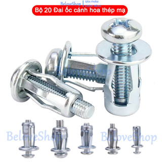Bộ 20 ốc vít bằng kim loại - Đinh tán , chốt vít nở chuyên dụng