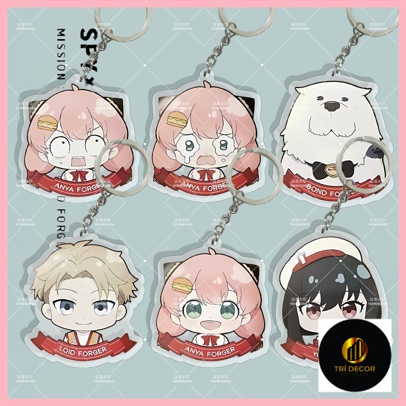 Móc khóa SPY x GIA ĐÌNH Chạng vạng Anya Forge Yor Forge Bond Forge SPY Play House Arnia FAMILY Hàng 