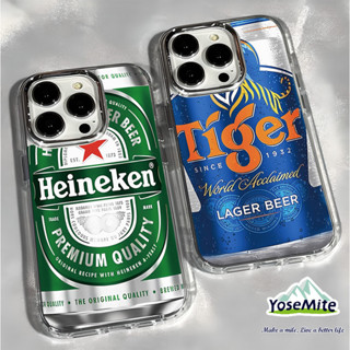 ốp iPhone 16 15 Heineken Bia tiger Bia iPhone 15 ProMax 11 12 ProMax 14 XR 13 11 12 Pro Max 8 7 6 6S Plus X Xs Max Se 2020 13 12 11 Mềm Sang Trọng Kim Loại