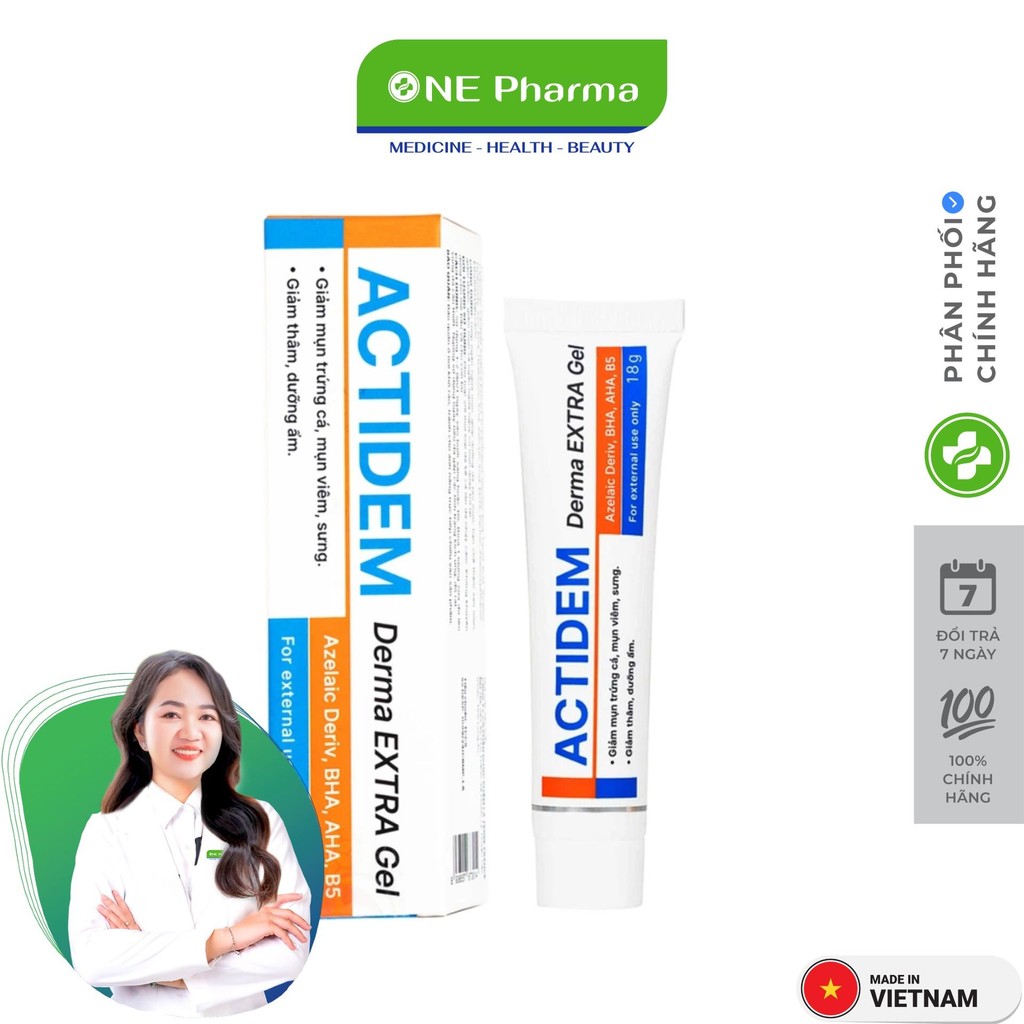 Gel Actidem Derma Extra Gel Hỗ Trợ Giảm Mụn - 18g