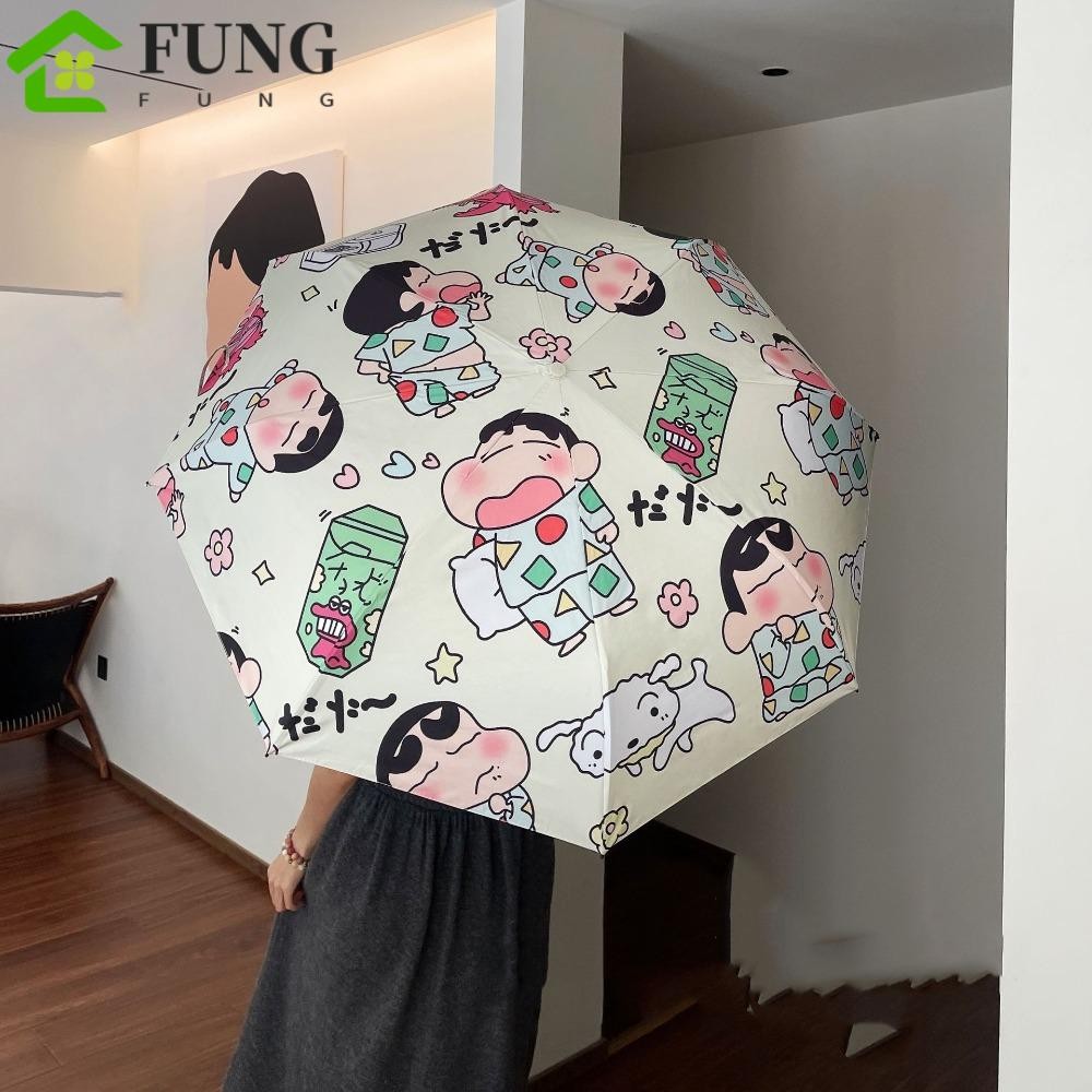 FUNG Crayon Shin Chan Umbrella, Phim Hoạt Hình Anime 8 Ribs Crayon Shin Chan Ô Chống Tia UV, Chữ Thờ
