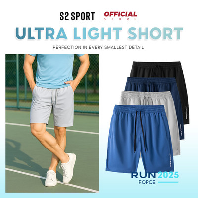 Quần short gió nam thể thao S2 SPORT cạp chun mềm co giãn thoáng khí mặc hè thoải mái - QS01