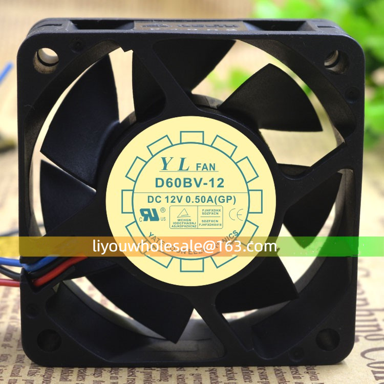 Quạt Làm Mát Yuelun 6CM / cm Máy Chủ Âm Lượng Không Khí Cao D60BV-12 6025 12V 0.50A
