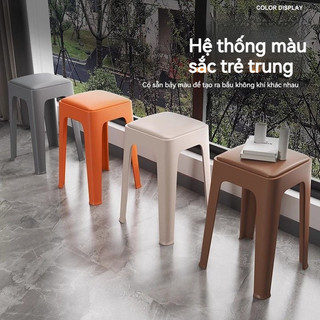 Ghế Đẩu Nhựa Dày Có Thể Xếp Chồng, Ghế Ăn Đơn Giản Gia Đình