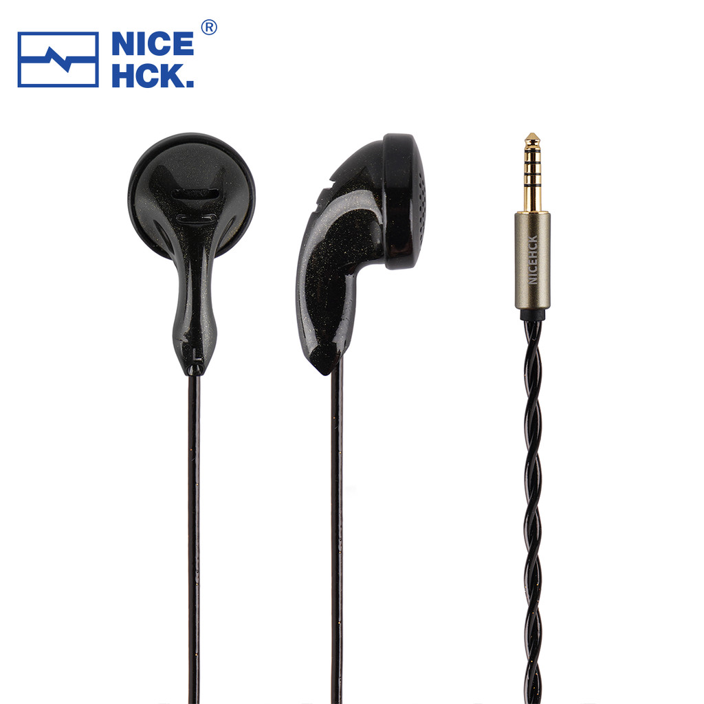 Tai nghe nhét tai đầu phẳng NiceHCK B80 14.8mm PU TopologyBio màng động IEM 3.5 / 4.4mm Cắm HD Micro