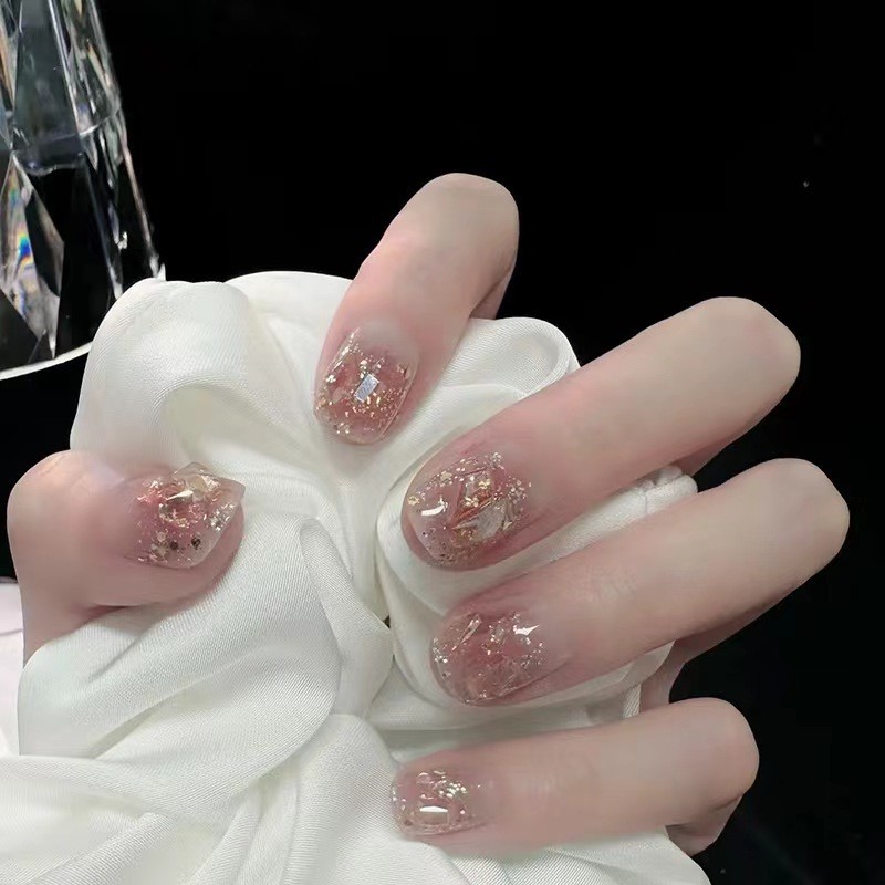 Ảnh 5 của Móng tay giả BEABIAI Nail box kèm keo gắn, dáng ngắn, dài, thiết kế trơn, đính đá sang trọng