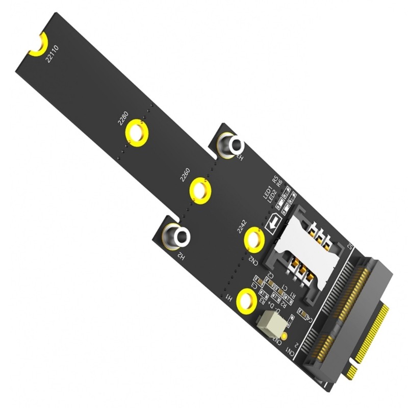BTM M 2 M Key to Mini PCIe NGFF Adapter Card Board Bộ Chuyển Đổi Thẻ Mở Rộng Có Khe Cắm Cho 2242 226