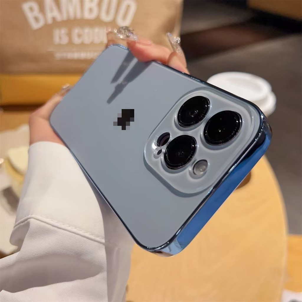 Ốp lưng kính mờ mạ điện sang trọng AG cho IPhone 16 15 14 11 13 12 Pro Max 16Plus Vỏ PC | BigBuy360 - bigbuy360.vn