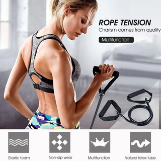 💦💦Dây kéo đàn hồi có tay cầm Dây kéo Yoga Zipper Dây tập thể dục đàn hồi Dây tập thể dục tại nhà