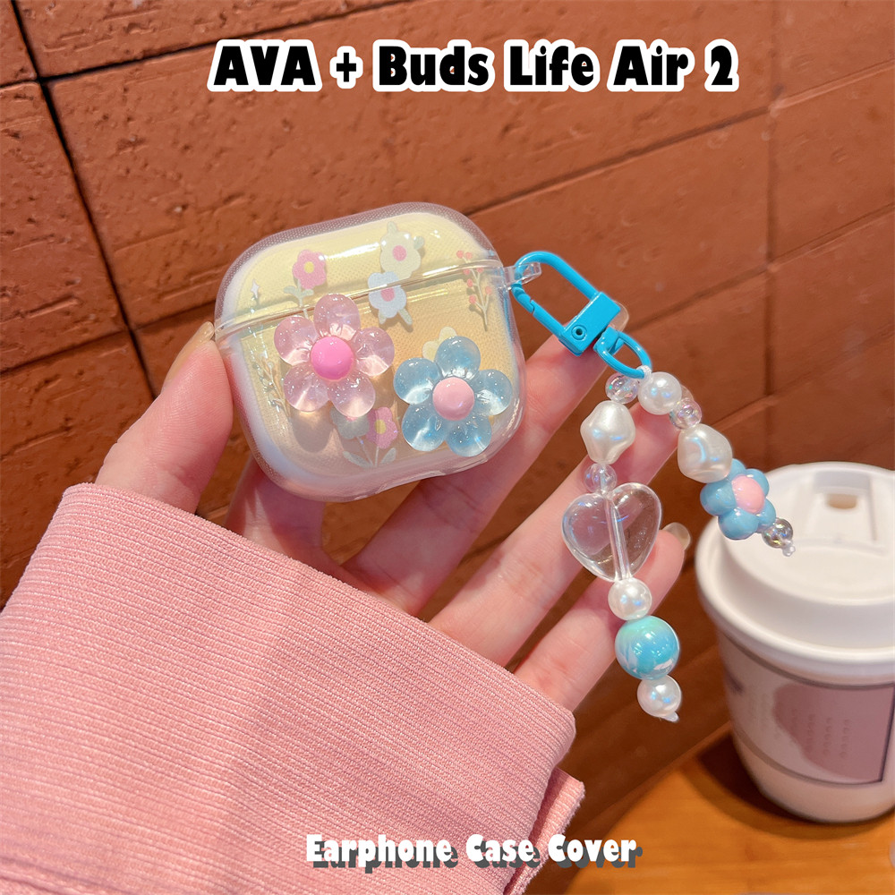 [Còn hàng] Dành cho AVA + Buds Life Air 2 Vỏ silicon mềm Vỏ tai nghe hoạt hình dễ thương