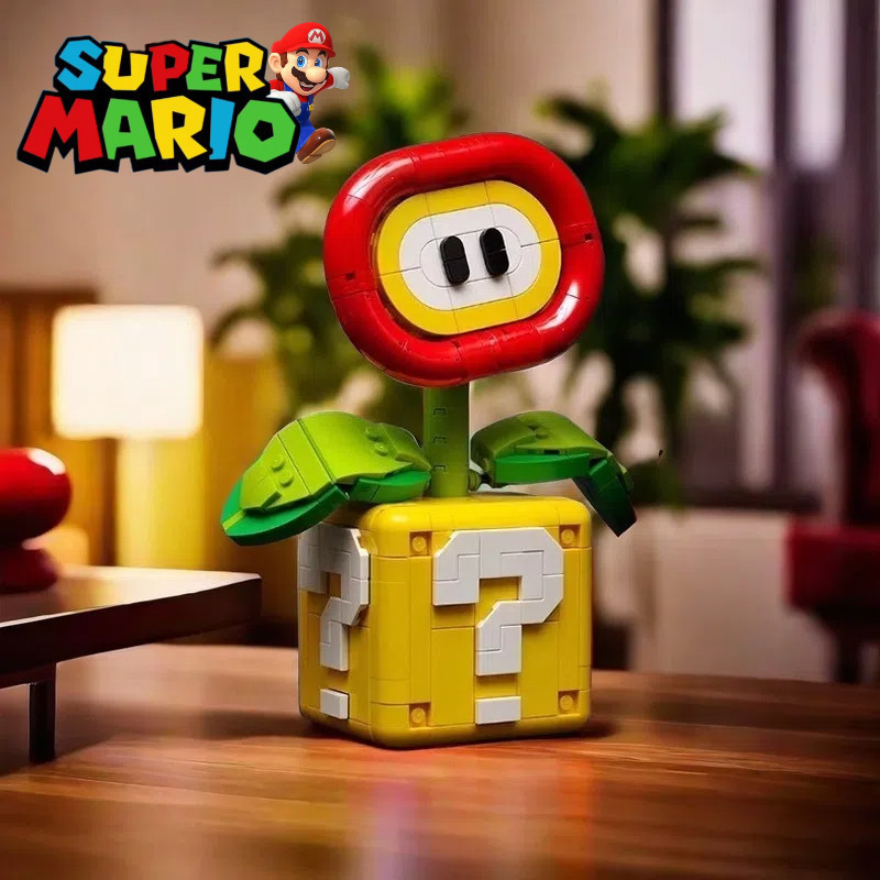 Tương thích với LEGO Mario Piranha Khối xây dựng hoa lửa phiên bản người lớn độ khó cao 10000 mảnh đ