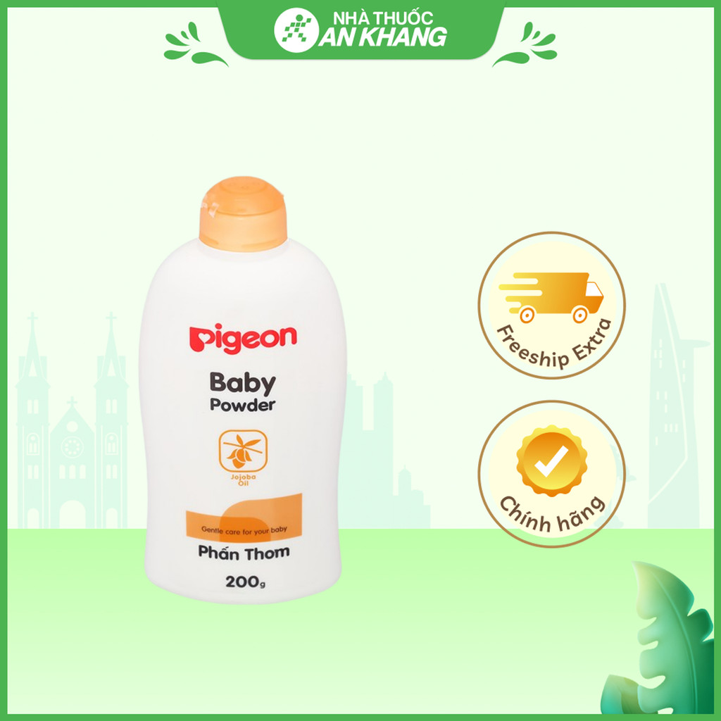Phấn thơm Pigeon Baby Powder bảo vệ làn da bé khỏi ngứa và mẩn đỏ chai 200g