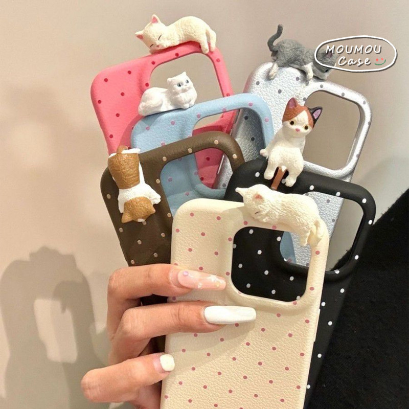 Ốp Lưng Búp Bê Kitty 3D Hình Sóng Hồng