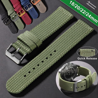 Dây đeo đồng hồ bằng vải Nylon 18mm 20mm 22mm 24mm Phát hành nhanh Vòng đeo tay đa năng Dệt mềm Dây đeo đồng hồ thể thao Nam Nữ Dây đeo cổ tay đơn giản cho Seiko cho Huawei
