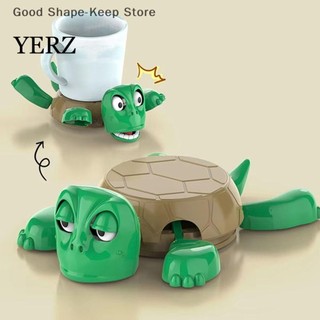 YZ Rùa Cup Pad Đồ chơi Quirky, ABS Press Panicked Turtle Coaster, Sáng tạo Chống bỏng Tự làm Gaping Eyes Turtle Base Cup Mat Trẻ em Cô gái