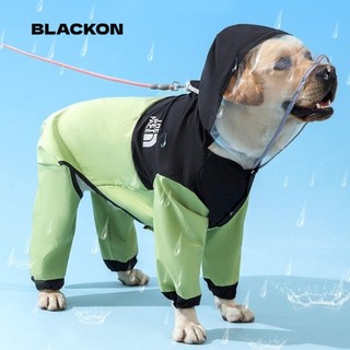 Áo mưa thú cưng BLACKON, Áo mưa cho chó lớn ngoài trời mặt thú cưng, thời trang chống nước có mũ trùm đầu trong suốt Quần áo mưa cho thú cưng Phụ kiện thú cưng