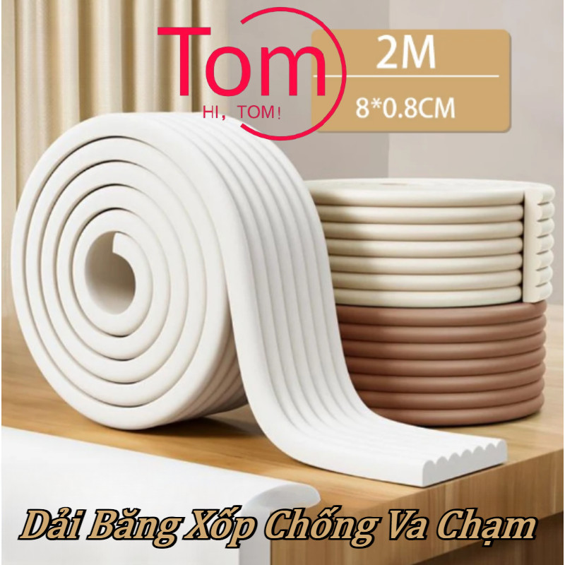Xốp bọc cạnh bàn，giữ an toàn cho bé，dài 2m, chất liệu cao su rất mềm và đàn hồi，cạnh bàn đa năng tiện dụng