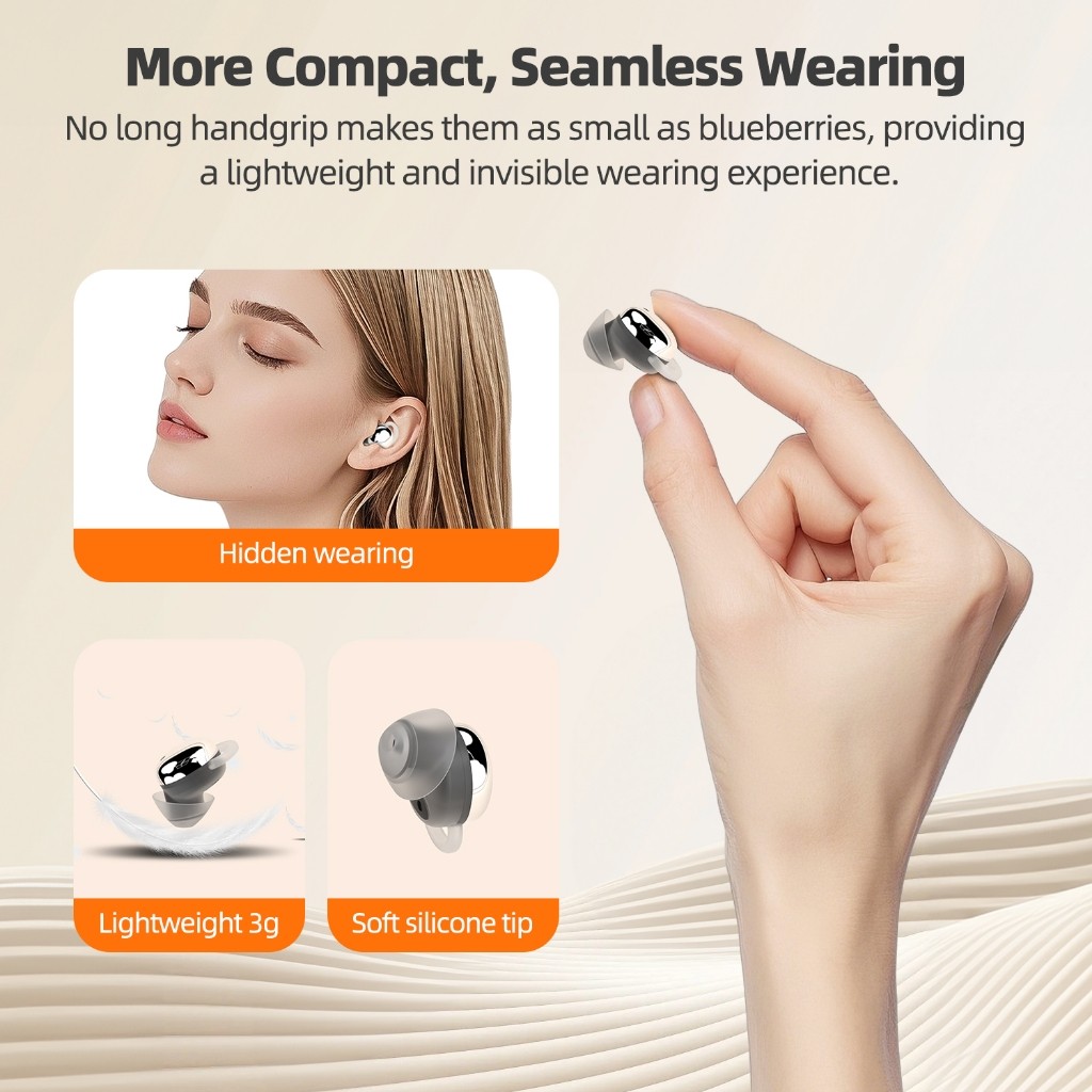 Tai nghe Bluetooth 5.3 Goojodoq giảm tiếng ồn khi ngủ, tai nghe không dây nhẹ và thoải mái, siêu chờ | BigBuy360 - bigbuy360.vn