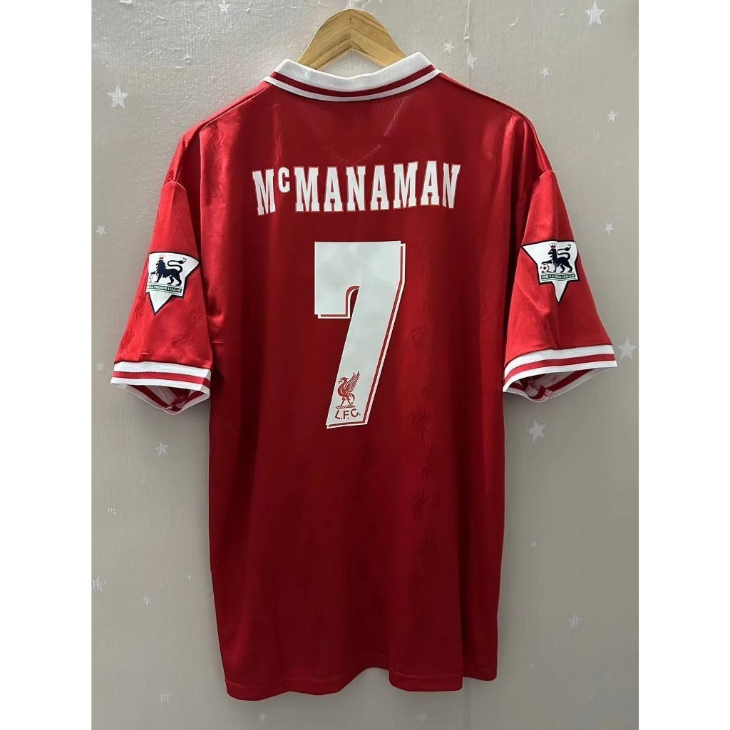 Áo thun bóng đá Liverpool FC mùa 1996-97 cho Fowler, McManaman, Barnes - Tùy chỉnh cao cấp và thoải 